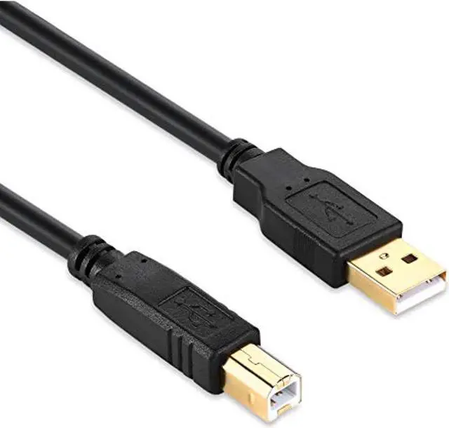 Alt view image 4 of 7 - Usb 2.0 Printer Cable 10 Ft Usb Printer Cable Type A Male To B Male Printer Scanner Cord For Hp, Canon, Lexmark, Epson, Dell Usb A To B Cable And More (Black 10Ft)