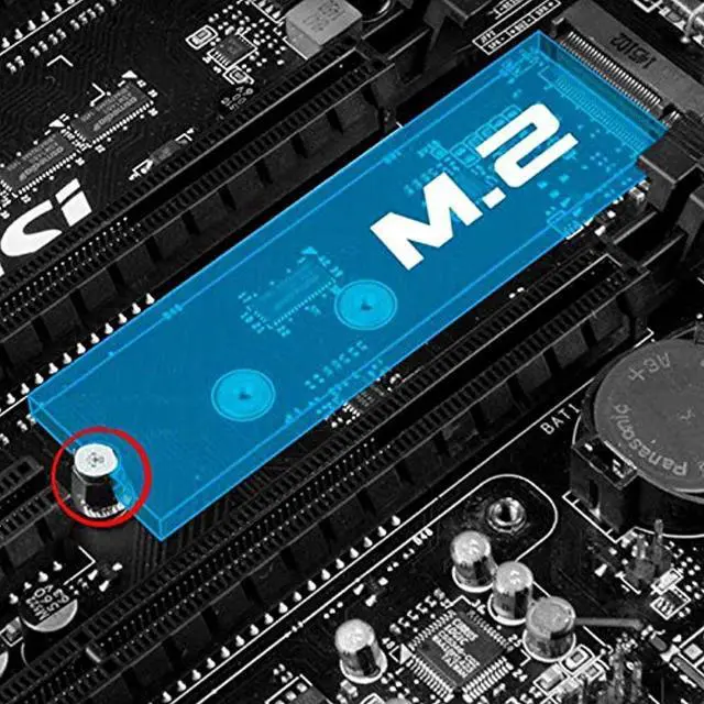 Alt view image 4 of 6 - M.2 Screws,Pcie Nvme M.2 2280 Ssd Hard Disk Mounting Screws Kit