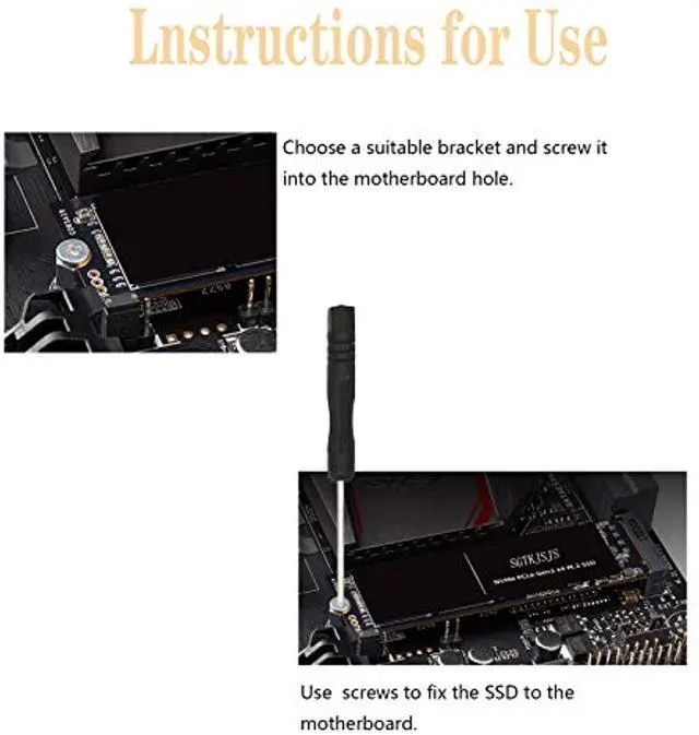 Alt view image 6 of 6 - M.2 Screws,Pcie Nvme M.2 2280 Ssd Hard Disk Mounting Screws Kit