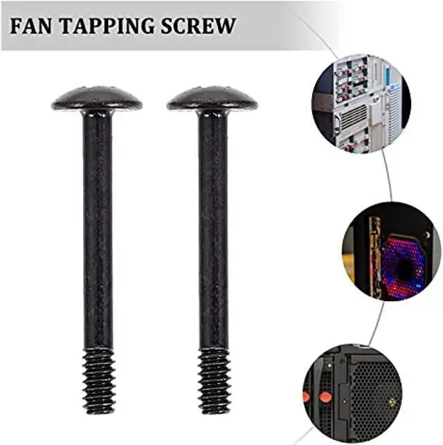 Radiator Screws, 50Pcs Computer Case Pc Fan Screws Black, Round Head ...