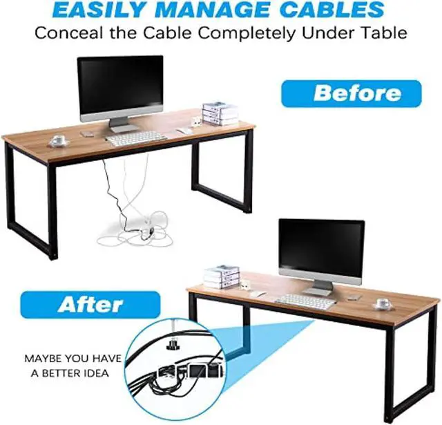 Alt view image 3 of 7 - Cable Management Under Desk Tray,Under Desk Cable Organizers For Wire Management.15.75" Under Desk Cord Organizer With Clamp Mount System For Wire Management(White Cable Try -L15.75 X W6.3 X H7.09)