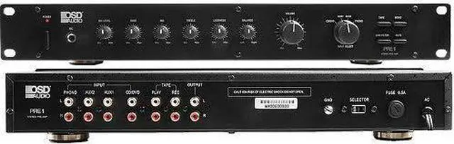 Alt view image 4 of 5 - pre1 audio component home stereo / home recording pre amplifier rack mountable  osd audio