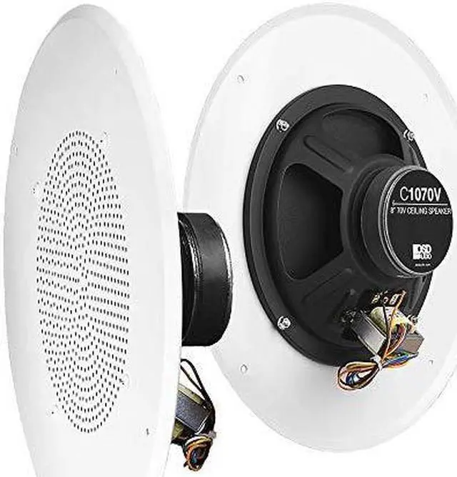 Alt view image 11 of 12 - OSD Audio C1070V 8-inch 70V Commercial In-Ceiling Speaker, White