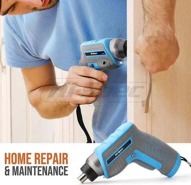 Alt view image 5 of 7 - Electric Cordless Tool Set, 35pc Small Essential Blue 3.6V USB Power Screwdriver & Hand Tool Kit For The Home