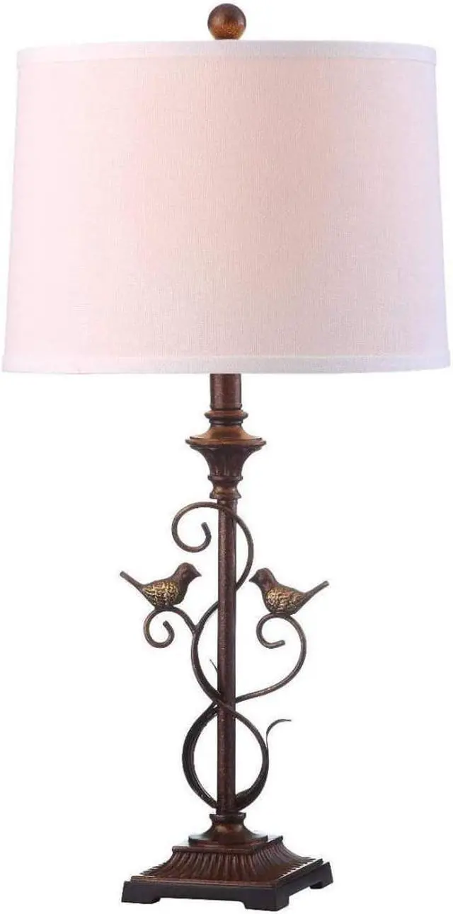 Alt view image 7 of 7 - Rustic Farmhouse Oil-Rubbed Bronze 28-inch Bedroom Living Room Home Office Desk Nightstand Table Lamp Set of 2 (LED Bulbs Included)