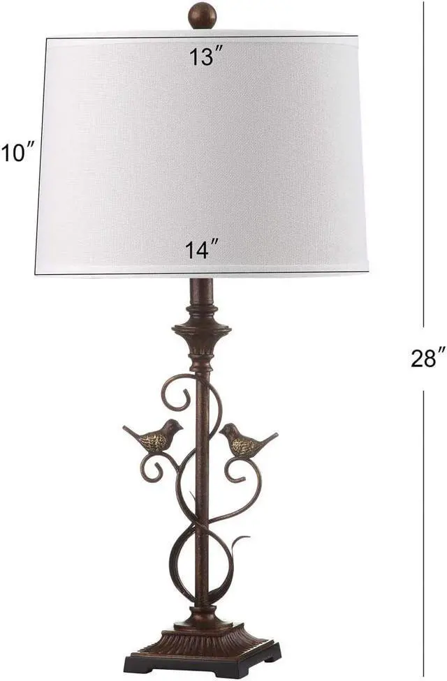 Alt view image 6 of 7 - Rustic Farmhouse Oil-Rubbed Bronze 28-inch Bedroom Living Room Home Office Desk Nightstand Table Lamp Set of 2 (LED Bulbs Included)