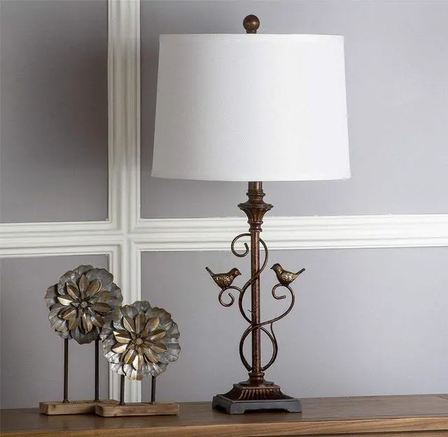 Alt view image 3 of 7 - Rustic Farmhouse Oil-Rubbed Bronze 28-inch Bedroom Living Room Home Office Desk Nightstand Table Lamp Set of 2 (LED Bulbs Included)