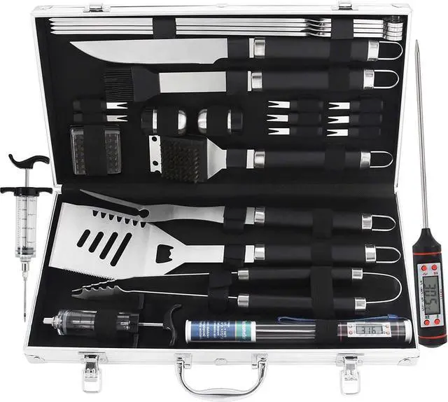Main image of Stainless steel barbecue tool set, suitable for camping, tail party for men and women on Father's Day.