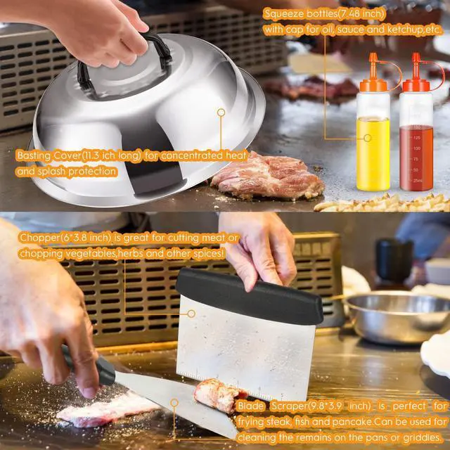 Alt view image 3 of 6 - Stainless steel barbecue tool set, suitable for camping, tail party for men and women on Father's Day.