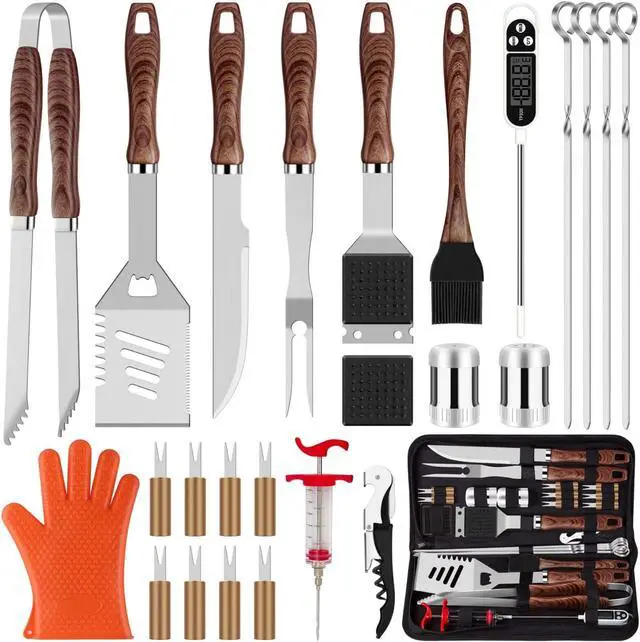 Main image of Stainless steel barbecue tool set, suitable for camping, tail party for men and women on Father's Day.