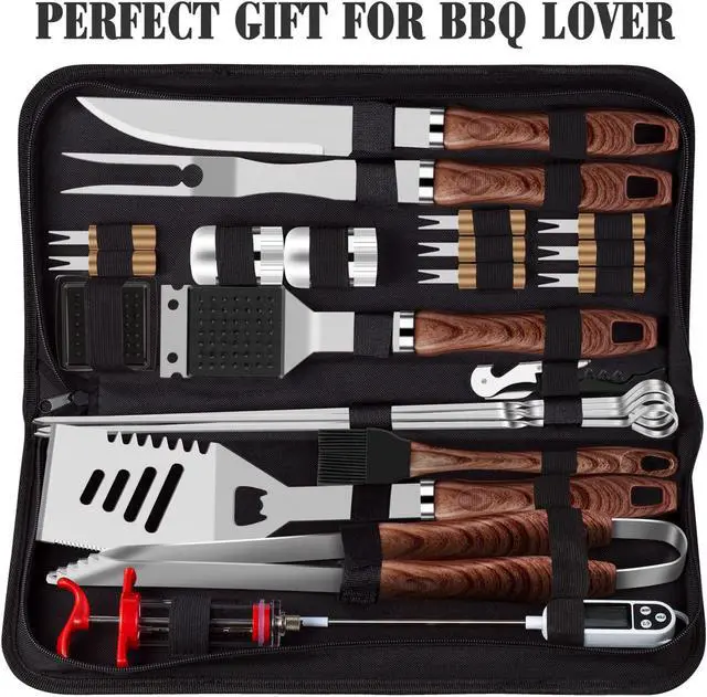 Alt view image 2 of 6 - Stainless steel barbecue tool set, suitable for camping, tail party for men and women on Father's Day.