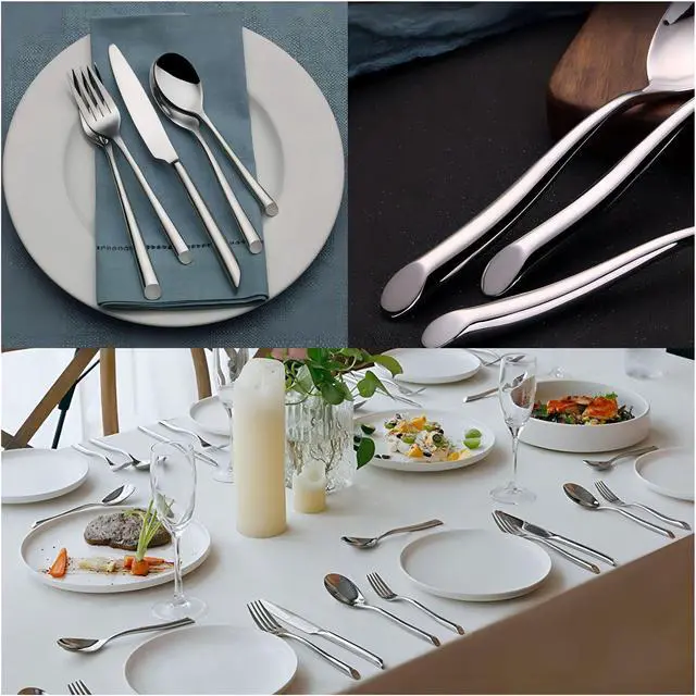 Alt view image 5 of 5 - 30-Piece Stainless Steel Flatware Set, Kitchen Utensil Set Service for 6, Tableware Cutlery Set for Home and Restaurant, Dishwasher Safe