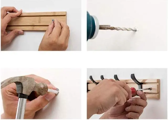 Alt view image 4 of 5 - Wenger    7 movable hooks Heavy clothing hat rack made of bamboo (23.6 inches)