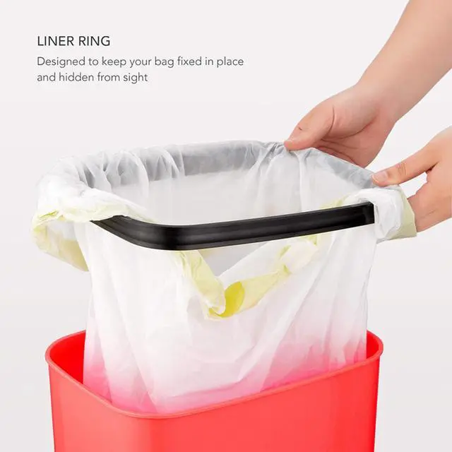 Alt view image 5 of 7 - Wenger Smart Sensor Trash Can 12L Plastic, Fast Hands-Free Lid Opening, Adjustable Sensor Range, Knee and Hand Activation, Ideal for Modern Kitchen Organization rose