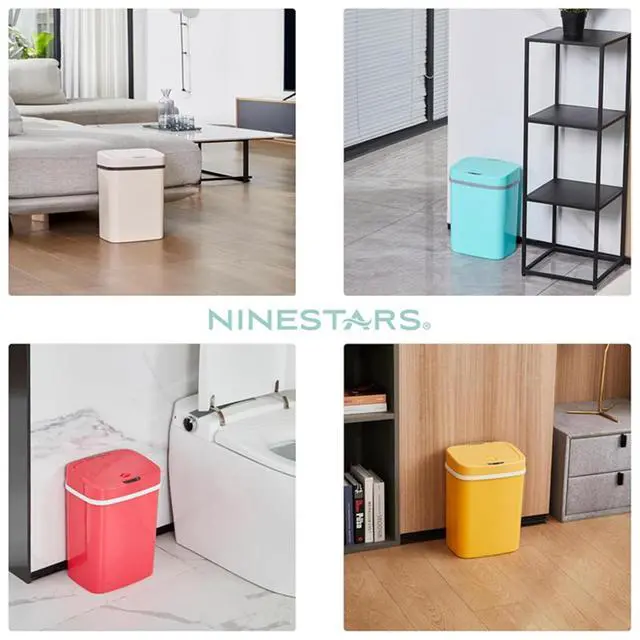 Alt view image 7 of 7 - Wenger Smart Sensor Trash Can 12L Plastic, Fast Hands-Free Lid Opening, Adjustable Sensor Range, Knee and Hand Activation, Ideal for Modern Kitchen Organization rose