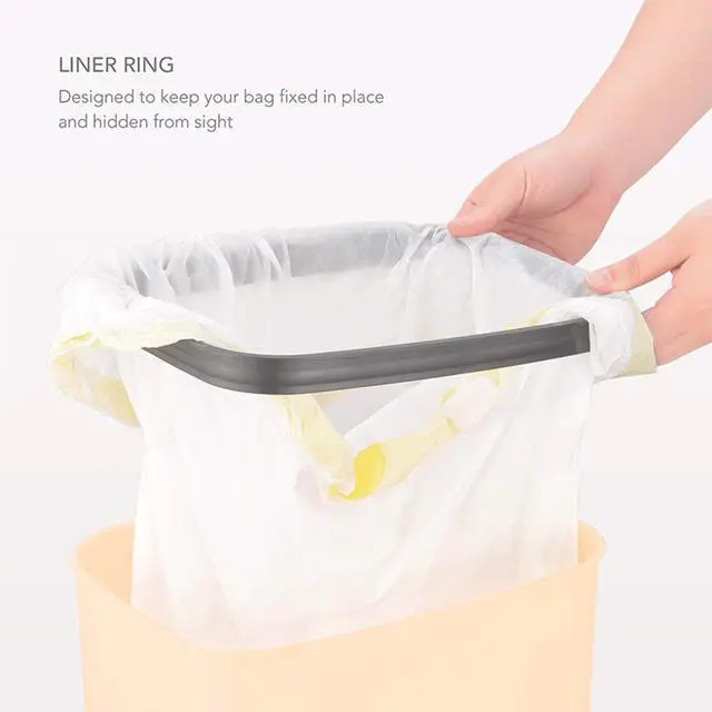 Alt view image 7 of 7 - Wenger Smart Sensor Trash Can 12L Plastic, Fast Hands-Free Lid Opening, Adjustable Sensor Range, Knee and Hand Activation, Ideal for Modern Kitchen Organization cream color