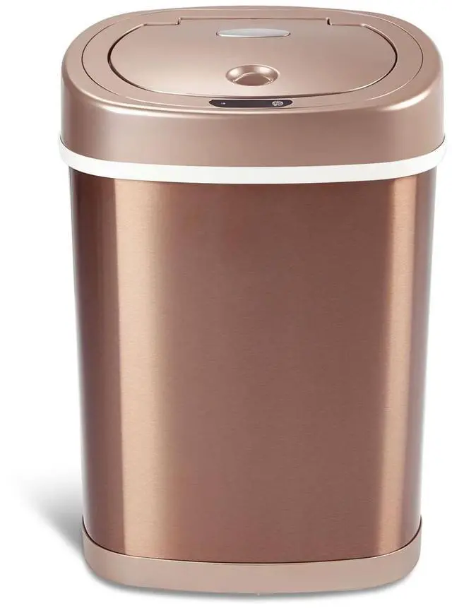 Main image of Wenger Infrared Sensor Kitchen Trash Can 15L Stainless Steel, Fingerprint-Resistant, Low-Noise, Microcomputer Controlled, Fast Automatic Lid for Home Organization Champagne gold
