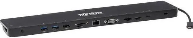Alt view image 9 of 20 - Tripp Lite Triple-Monitor Usb-C Docking Station With 4K Hdmi & Displayport Vga - Usb-A/C