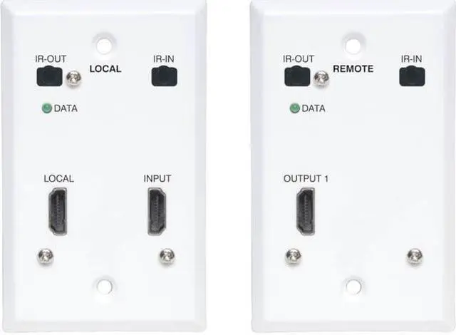 Alt view image 5 of 12 - Tripp Lite HDMI Over Cat6 Extender Kit Wallplate Transmitter Receiver B127A1A1