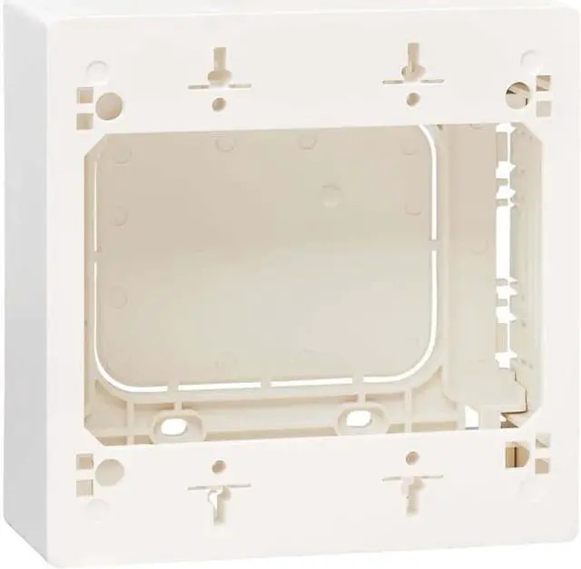 Alt view image 9 of 17 - Tripp Lite Double-Gang Surface-Mount Back Box White TAA N080SMB2WH