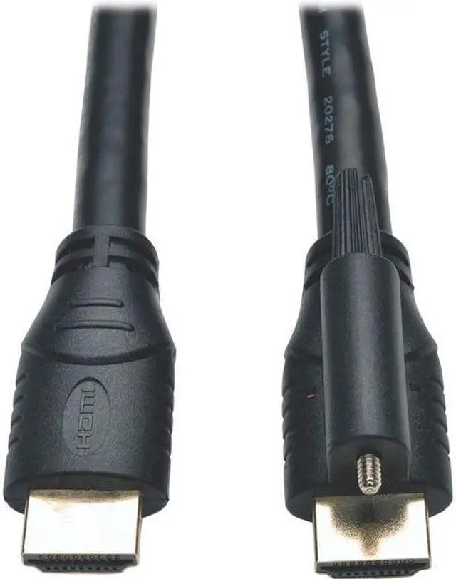 Alt view image 7 of 10 - Tripp Lite High Speed HDMI Cable with Ethernet and Locking Connector, Ultra HD 4K x 2K, 24AWG (M/M), 6-ft. (P569-006-LOCK)