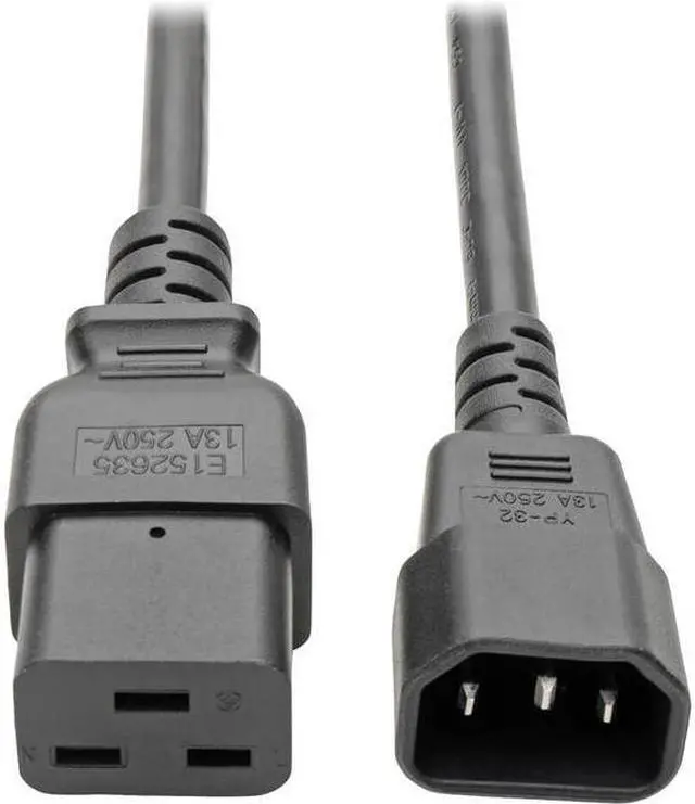 Alt view image 4 of 12 - 10FT POWER CORD ADAPTER CABLE C19 TO C14 10A 16AWG