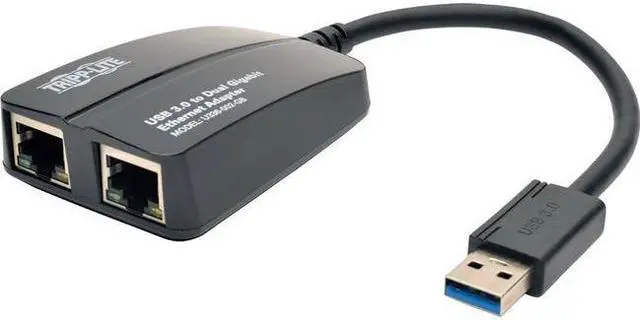 Alt view image 9 of 17 - Tripp Lite U336-002-GB USB 3.0 to Dual Port Gigabit Ethernet Adapter 10/100/1000 Mbps