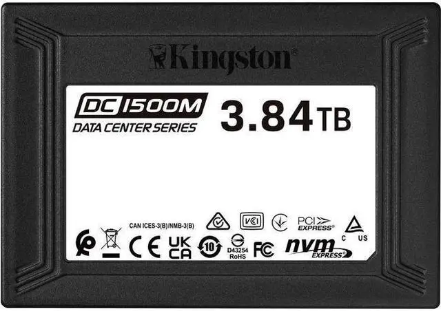 Alt view image 10 of 19 - Kingston DC1500M 3.84TB 2.5" U.2 PCIe NVMe Internal SSD SEDC1500M3840G