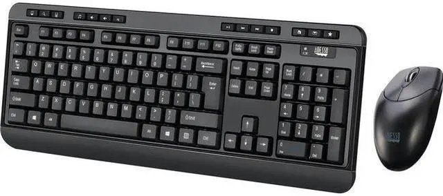 Alt view image 11 of 18 - ADESSO WKB-1320CB ANTIMICROBIAL WIRELESS DESKETOP KEYBOARD & MOUSE COMBO