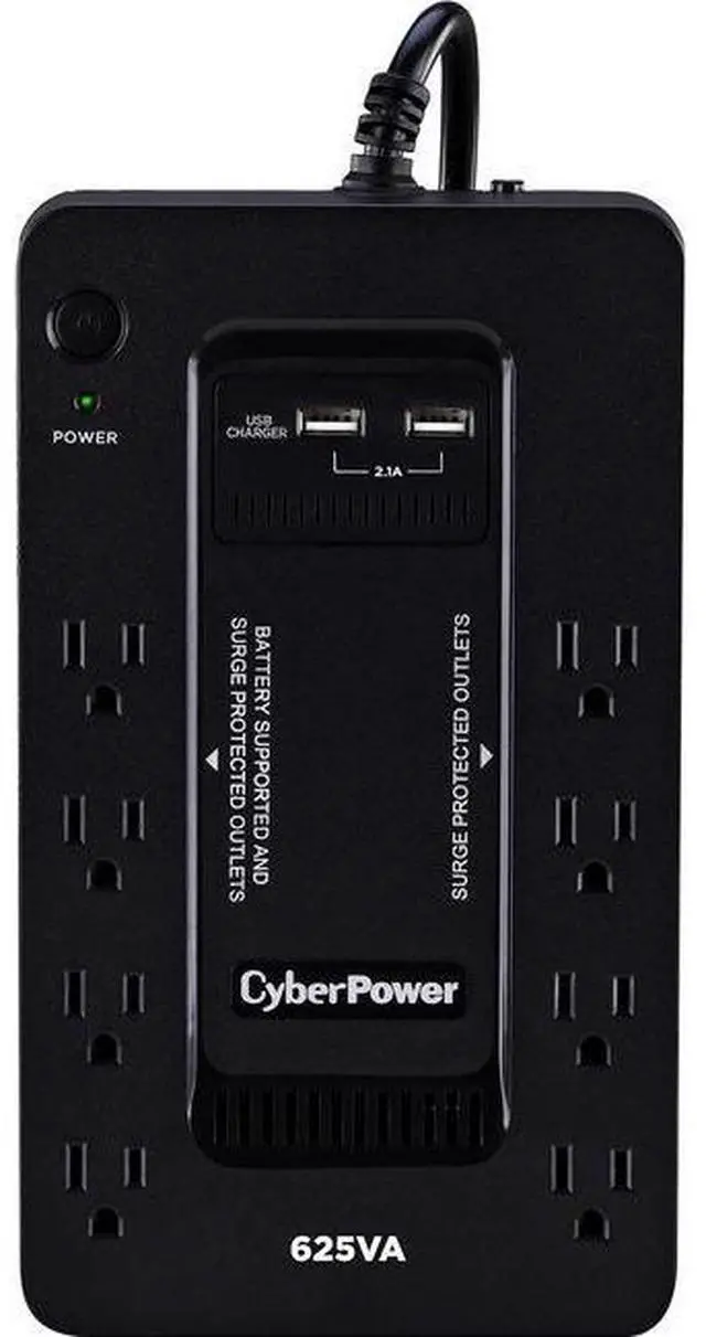 Alt view image 13 of 20 - CyberPower ST625U Standby UPS Systems - 625VA/360W, 120 VAC, NEMA 5-15P, Compact, 8 Outlets, PowerPanel