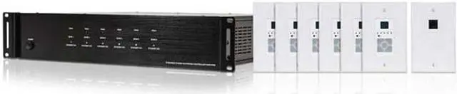 Alt view image 7 of 9 - Monoprice 6 Zone Home Audio Multizone Controller and Amplifier Kit