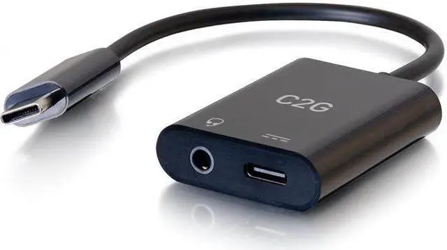 Alt view image 4 of 10 - C2g Usb C To Aux (3.5Mm) And Usb C Adapter For Audio And Power
