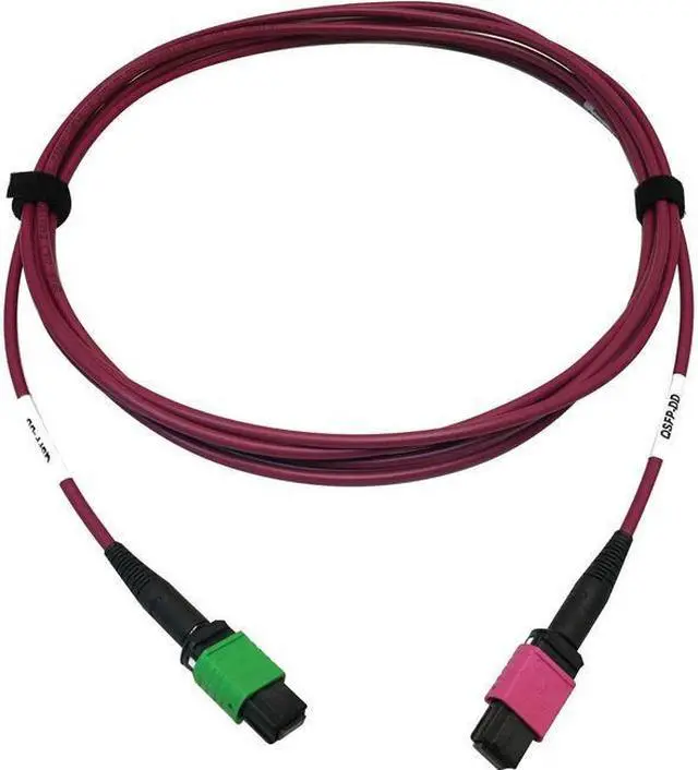Alt view image 6 of 10 - Tripp Lite 3m 400G Multimode 50/125 OM4 Fiber Optic Cable, Magenta N846D03M16BMG
