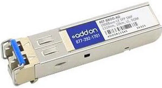 Alt view image 3 of 4 - AddOn Dell 407-BBOO Compatible TAA Compliant 1000Base-LX SFP Transceiver (SMF, 1310nm, 10km, LC, DOM)