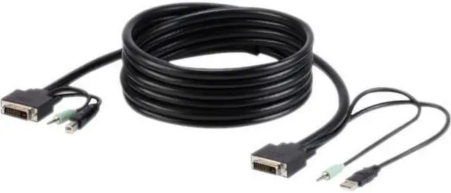 Alt view image 2 of 4 - 6FT TAA DVI/USB/AUD SKVM CBL DVI-D M/M USB A/B BAG AND LABEL