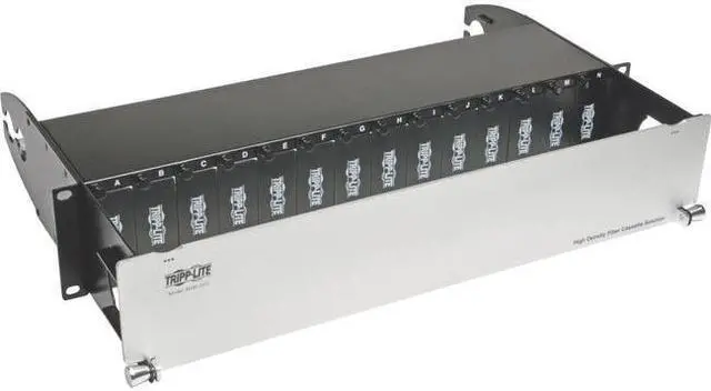 Alt view image 7 of 12 - TRIPP LITE N482-02U High Density Rackmount Fiber Enclosure Panel 14 Cassette 2URM