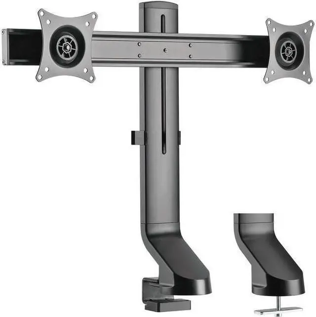 Alt view image 10 of 20 - Tripp Lite Dual-Display Monitor Arm w/ Desk Clamp Height Adjustable 17-27in