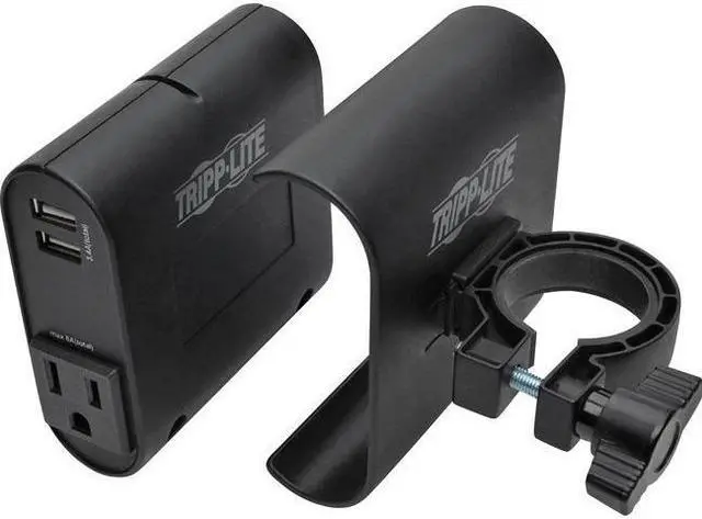 Alt view image 20 of 20 - Tripp Lite DMACUSB Ac/Usb Charging Clip For Display Mounts - Power Adapter - Ac / Usb - 3.4 A - 4 Output Connectors (2 X Usb, 2 X Nema 5-15) - Black