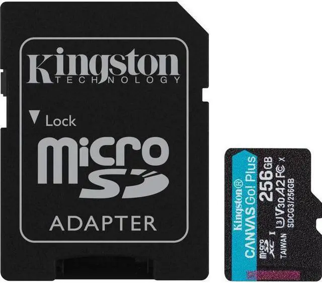 Alt view image 12 of 20 - Kingston Canvas Go! Plus 256 Gb Class 10/Uhs-I (U3) Microsdxc
