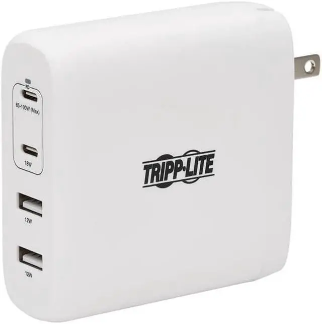 Alt view image 13 of 13 - Tripp Lite USB C Wall Charger 4Port Compact 100W PD3.0 White U280W04100C2G