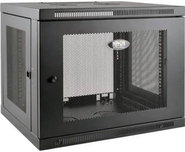 Alt view image 5 of 17 - Tripp Lite 9U Wall Mount Rack Enclosure Server Cabinet Low Profile Deep