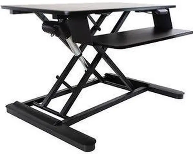 Alt view image 16 of 20 - Ergotech - FDM-E-DESK - Electric Sit Stand Desktop Converter Designed W/36 Upper Display Surfacea And Lo