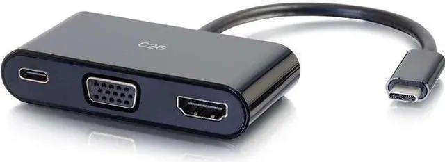 Alt view image 3 of 7 - C2g Usb C To Hdmi And Vga Multiport Adapter With Power Delivery