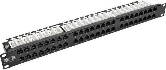 Alt view image 12 of 14 - TRIPP LITE N052-048-1U 48-Port 1U Rack-Mount High-Density UTP 110-Type Patch Panel, RJ45 Ethernet, 568B, Cat5/5e