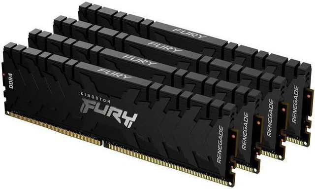 Alt view image 6 of 6 - 64GB Kingston Fury Renegade 3000MHz DDR4 Quad Memory Kit (4 x 16GB)