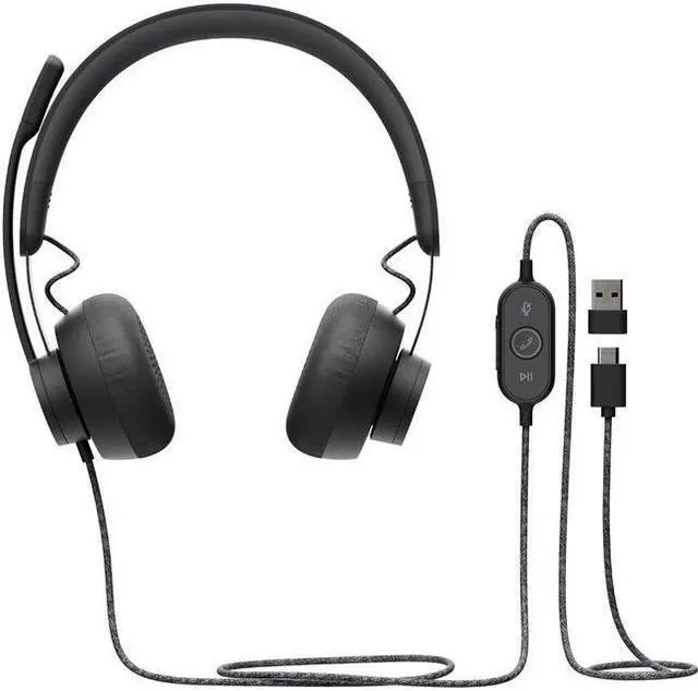 Alt view image 7 of 17 - Logitech Zone Wired Noise Cancelling Headset, Certified for Microsoft Teams