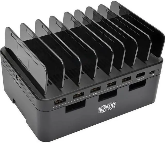 Alt view image 8 of 8 - TRIPP LITE - 7-PORT USB CHARGING STATION HUB QUICK CHARGE 3.0, USB-C, STORAGE