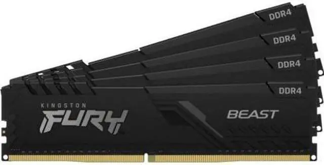 Alt view image 6 of 7 - 32GB Kingston FURY Beast 3600MHz DDR4 Quad Memory Kit (4 x 8GB)
