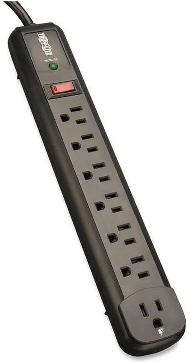 Alt view image 6 of 20 - TRIPP LITE TLP74RB 4.0 Feet 7 Outlets 1080 Joules Surge Suppressor