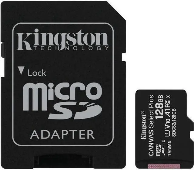Alt view image 13 of 20 - Kingston Canvas Select Plus - Flash memory card (microSDXC to SD adapter included) - 128 GB - A1 / Video Class V10 / UHS